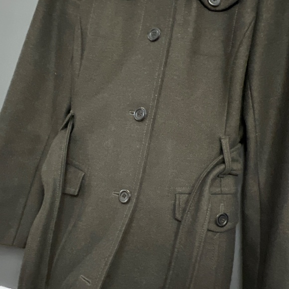 Banana Republic Olive Wool Military Trench -size M - Picture 12 of 16